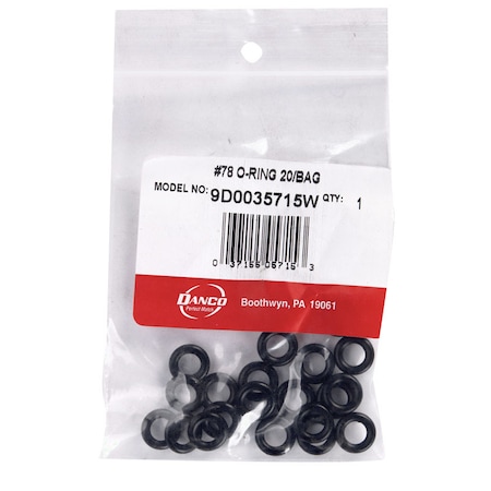 Danco Danco 7/16 in. D X 1/4 in. D Rubber O-Ring 20 pk 35715W